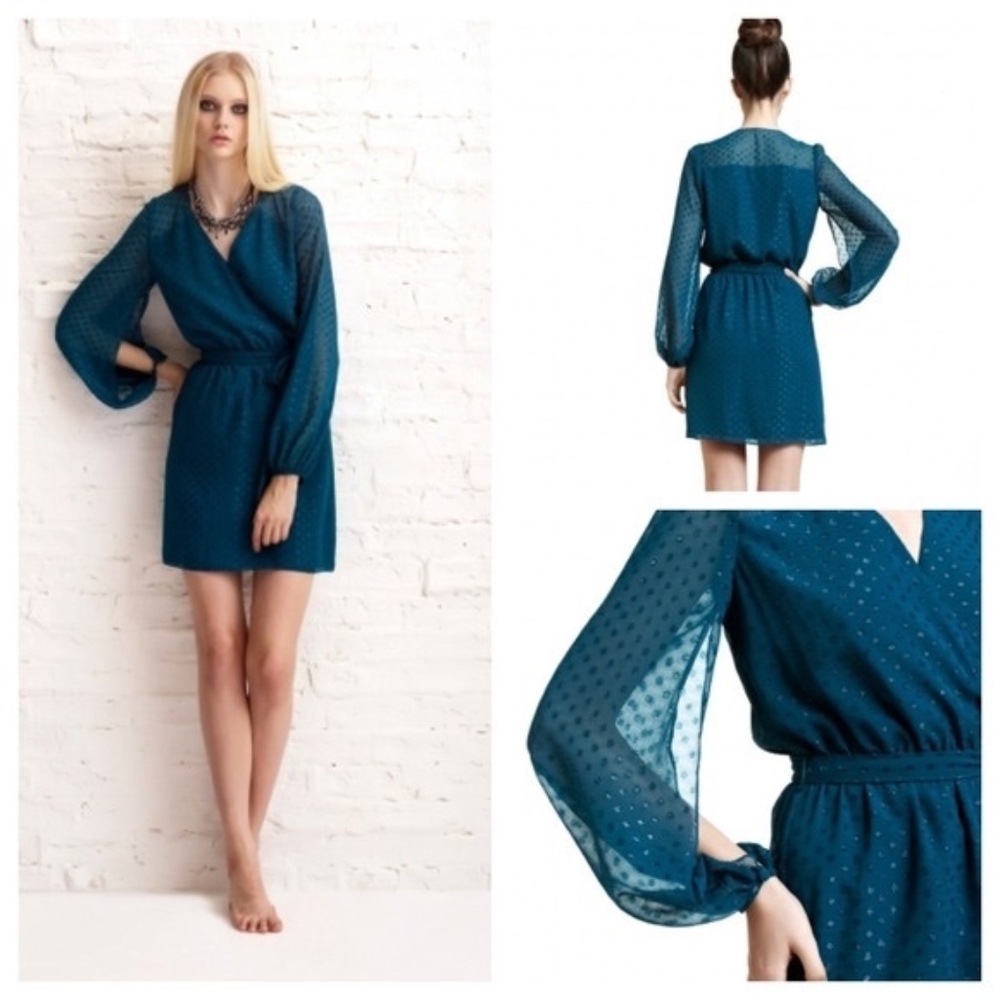 Erin fetherston teal blue dress size 10